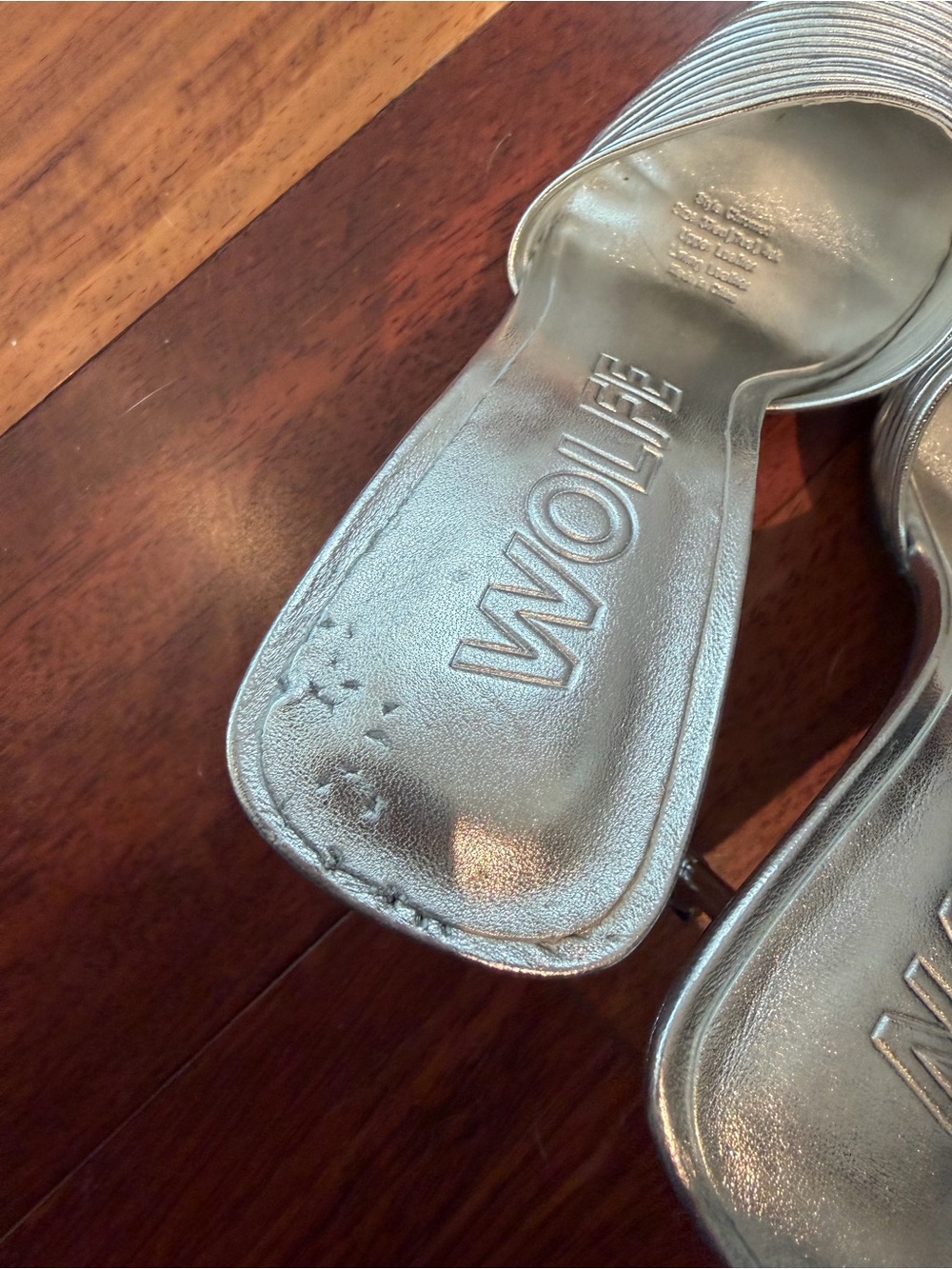 NAKED WOLFE CHROMED SILVER LEATHER SOLD OUT SIZE 7/37 - Picture 2 of 5